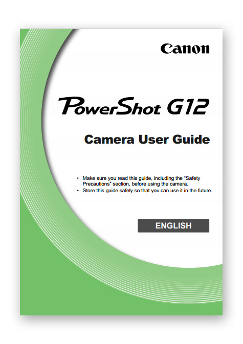 Here is the link to the Canon G12 Manual.  It is a free pdf download and and one of the best accessories that most people ignore