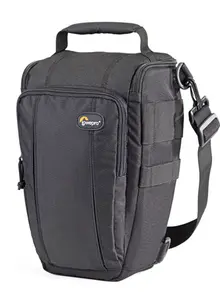 I wanted something that could handle my Canon 5D Mark III and a 70-200 f2.8. Here's the review of the Canon Top Loading Camera Bag