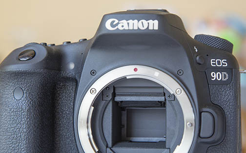 Canon 90D front of camera
