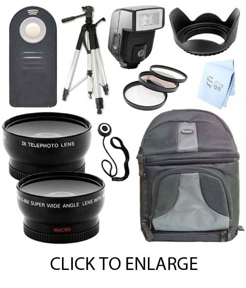Canon 70D accessory kit for when you already have the camera body and standard lens