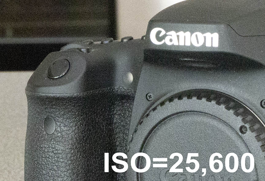 Canon EOS R high ISO noise test
