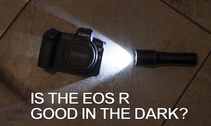 Canon EOS R with flashlight