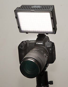 Canon R and LED light panel