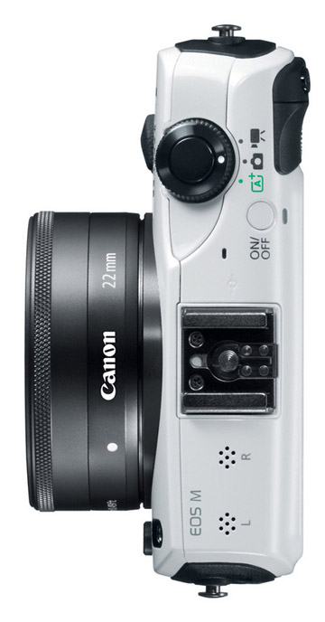 Alternative view of the Canon EOS-M camera