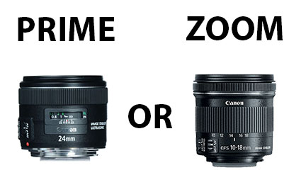 Canon zoom or prime wide angle lens