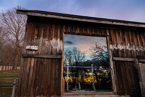 Barn window relfection