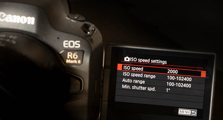 Canon R6 Mark II High ISO setting