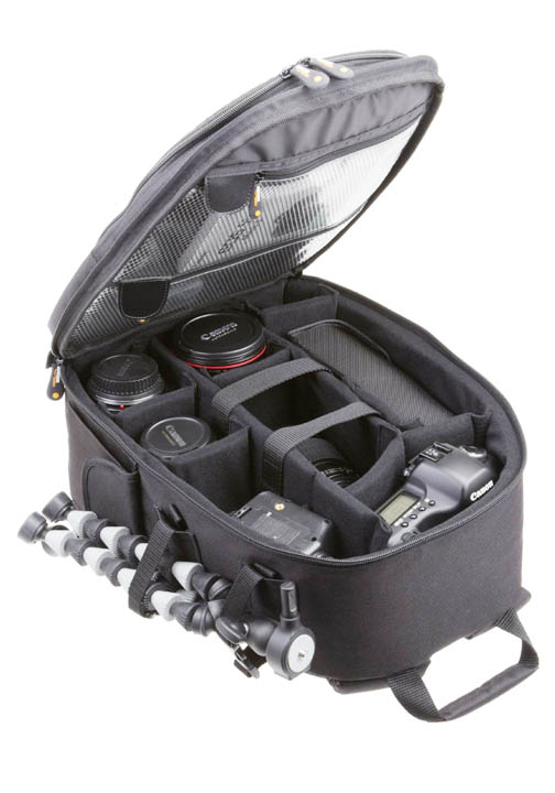 Open View of AmazonBasics Camera Bag