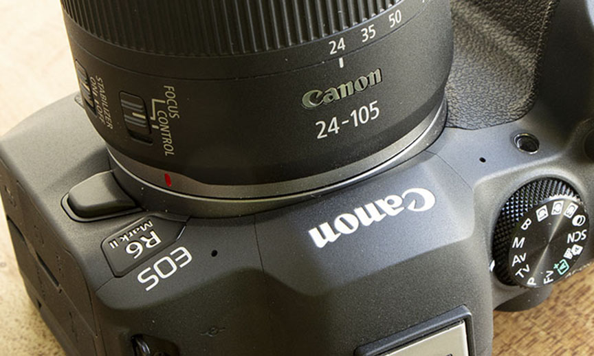 Close-up of RF 24-105mm lens