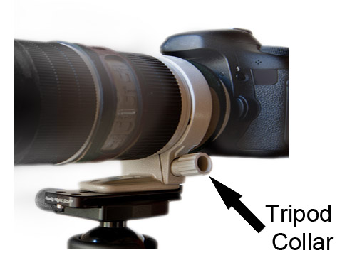 Tripod Collar-Lens-Camera Combination