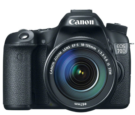 Canon 70D with 28-135mm lens attached