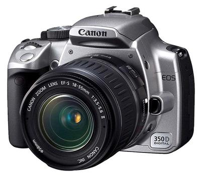 Canon 350D Camera With<br>18-55mm EF-S Lens Attached