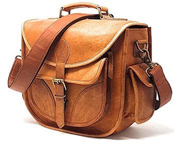 Genuine full grain camera bags have a unique feel and smell. Leather Camera Bag