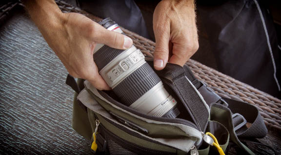 The smaller Canon 70-200mm lens