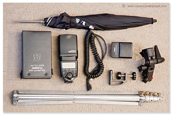 All Equipment used in Canon Speedlite Portrait
