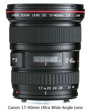 Canon 17-40 ultra wide-angle lens