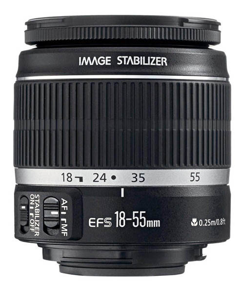 The 18-55mm "kit" lens is the standard lens that comes along with the Canon t4i.