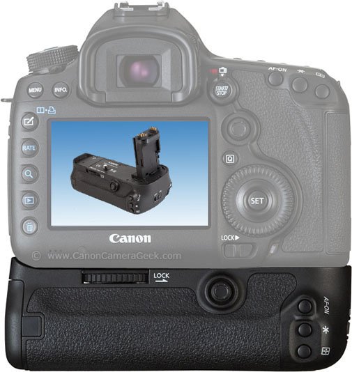 Canon battery grips. The official Canon 5d mark iii battery grip BG-E4, but should you get the original or a 3rd party manufacturer's version as the alternative