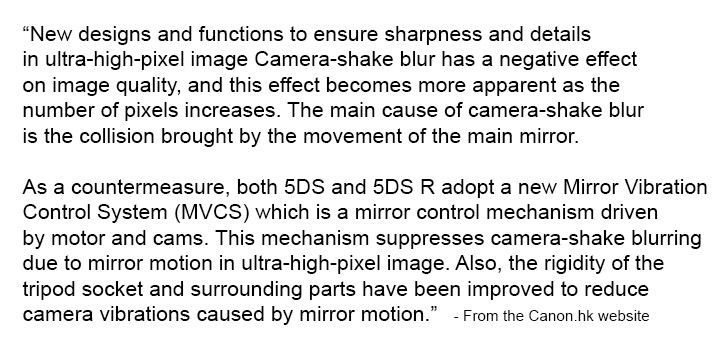 Canon 5ds resolution vs. motion blur