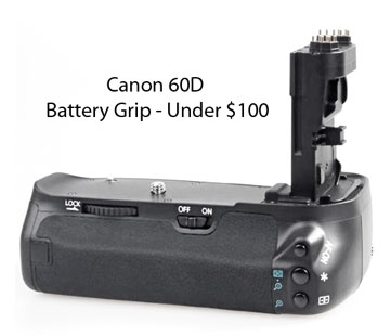 Canon 60D battery grip for under $100