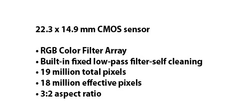 Canon 60D Sensor Specifications