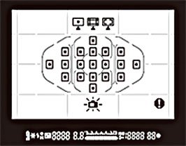 Canon 70D cross-type focus point system