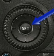 Canon 70D set button