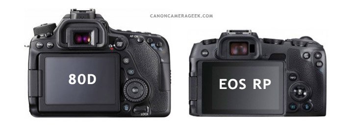 Canon 80D vs EOS RP Size Comparison Canon 80D vs EOS RP Size Comparison