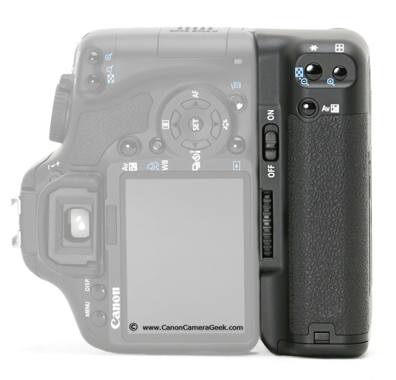 Canon BG-E5 Battery Grip in Vertical Position