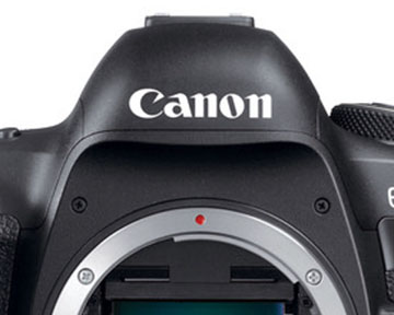 Canon EF lens mount mark