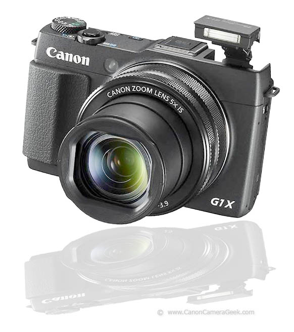 Reflection photo of canon G1x Mark II Camera