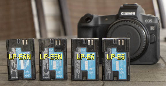 The Canon R Battery is The LP-E6, LP-E6N, or LP-E6NH. See the comparison of the 3 batteries for the Canon EOS R. Specs and Recommendations