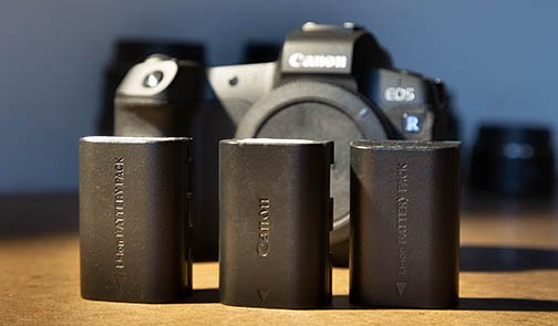 Canon R spare batteries