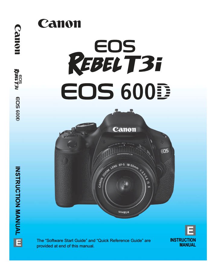 Canon T3i Manual
