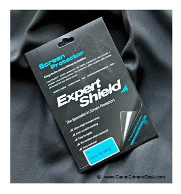 This Canon camera LCD screen protector system is made by Expert Shield