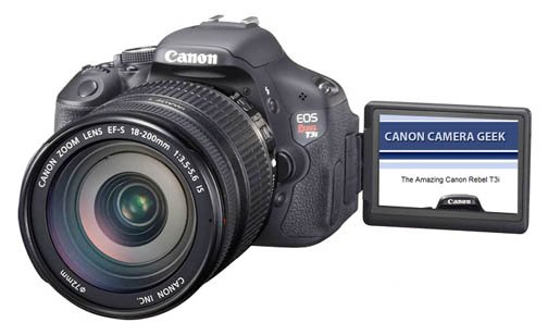 Canon EOS Rebel t3i articulating LCD Screen