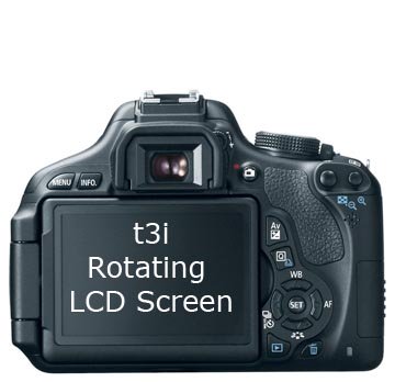 Canon t3i Rotating LCD Screen