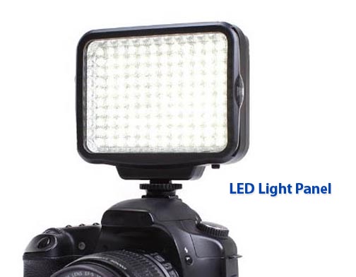 You can use an LED light panel instead of the pop-up flash on the Canon t3i