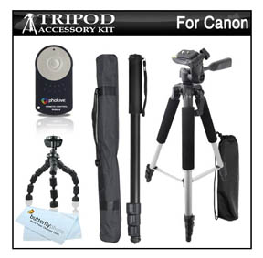 There are even bundles for the Canon t3i that are built around tripods