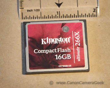 Kingston Compact Flash memory card