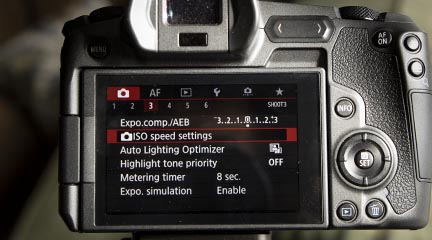 EOS R ISO Settings