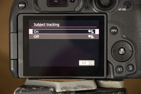 Enable subject tracking Enable subject tracking