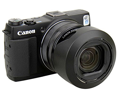 Canon Powershot G1X Mark II With Lens Hood Reversed