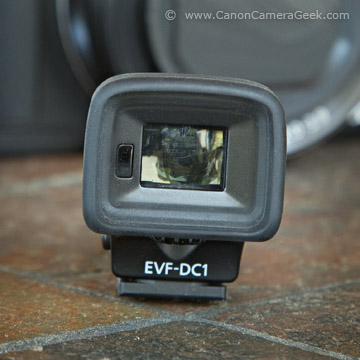 Front view of EVF Viewfinder for G1X Mark II