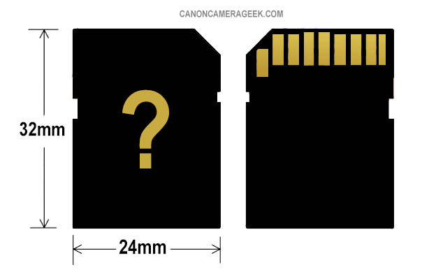 SD memory card size