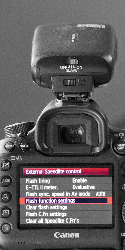 Canon 5D Mark III - Flash Function Settings