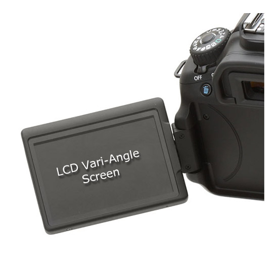 Tilt and Swivel VariAngle LCD Screen on Canon EOS 60D