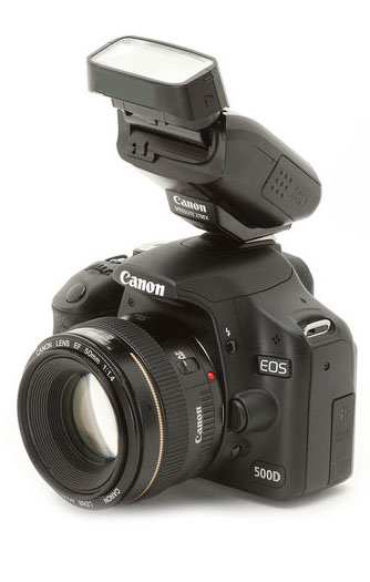 Canon DSLR with 270EX II Attached