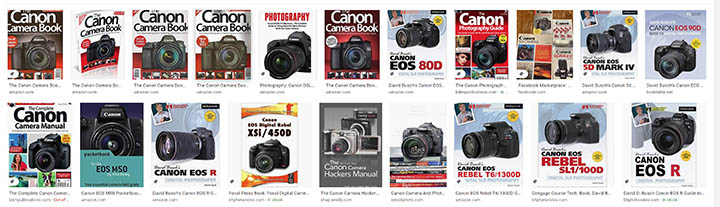 Canon camera book collection