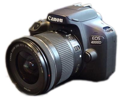 Canon EOS 4000D (T100)<br>With EF-S 10-18mm Lens